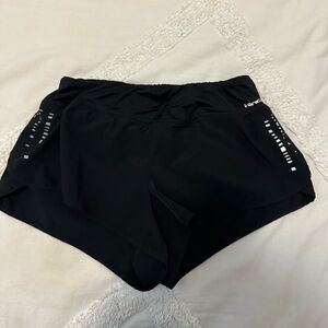 Black running shorts